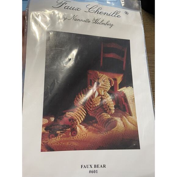 Faux Chenille by Nannette Holmberg faux bear 601 sewing pattern - Picture 1 of 2